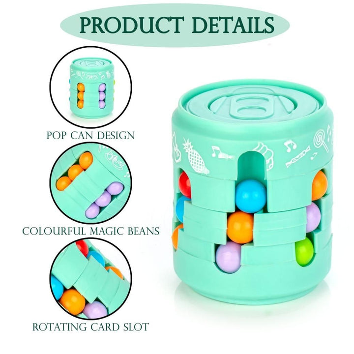 Can Cube Toy Magic Bean Rotating Sliding Puzzle Game